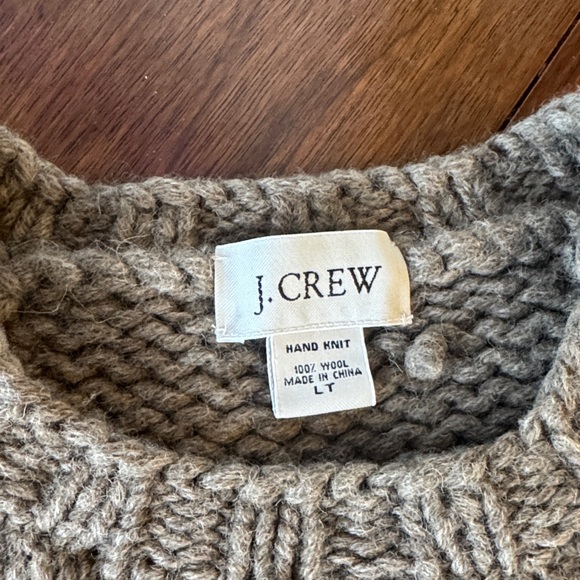 J. Crew Beige and Olive Crewneck Sweater - Picture 2 of 4